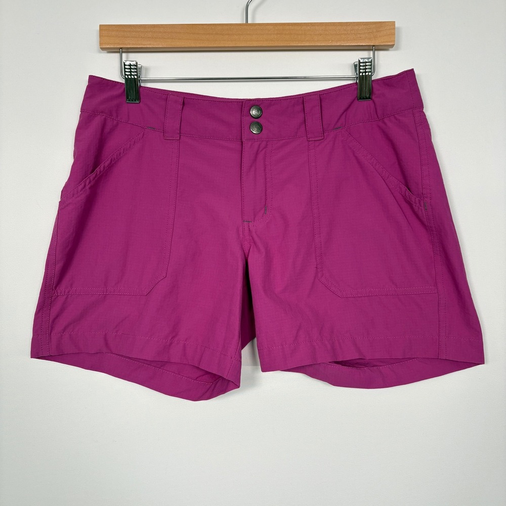 Patagonia Womens Borderless Shorts Size 6 Pink Rock Craft Ripstop Hiking 57051